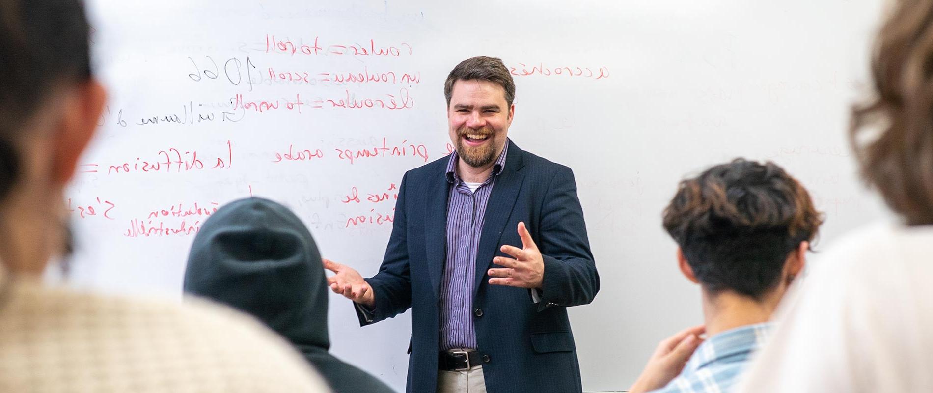 professor in front of class